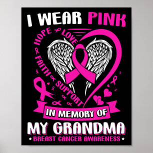 Póster Uso El Rosa En Memoria Del Cáncer De Mama De Mi Ab