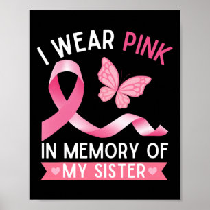 Póster Uso El Rosa En Memoria Del Cáncer De Mama De Mi He