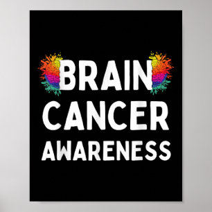 Póster Uso Gris Para Concienciación Sobre Tumores Cerebra