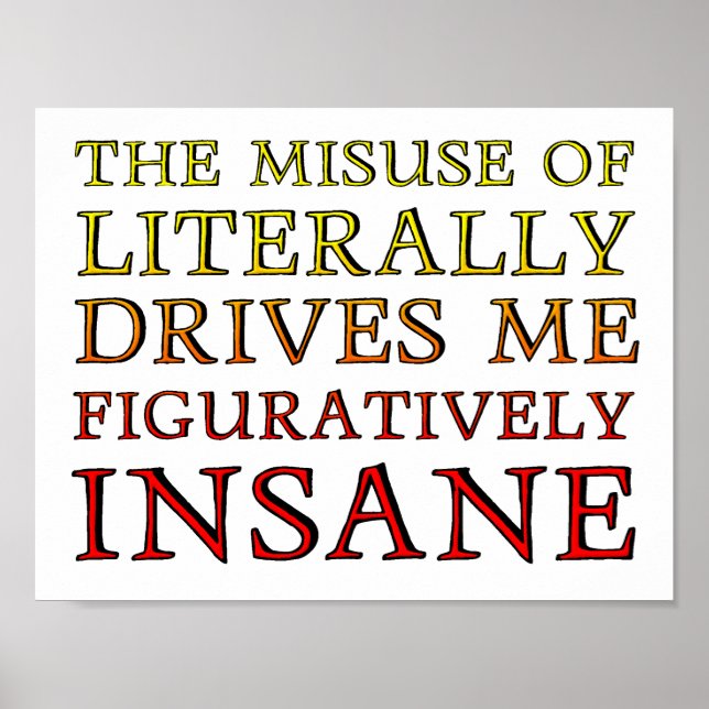 Póster Uso indebido de un Poster gracioso (Frente)