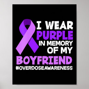 Póster Uso Morado En Memoria De La Sobredosis De Mi Novio