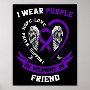 Póster Uso morado en memoria de mi amigo Ca Pancreático
