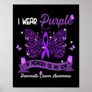 Póster Uso Morado En Memoria De Mi Hijo Cance Pancreático