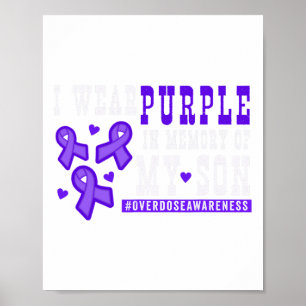 Póster Uso Morado En Memoria De Mi Hijo Con Awarene A Sob