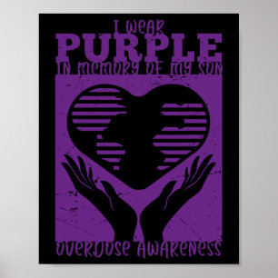Póster Uso Morado En Memoria De Mi Hijo - Sobredosis Cons