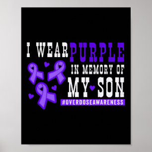 Póster Uso Morado En Memoria De Mi Hijo - Sobredosis Cons
