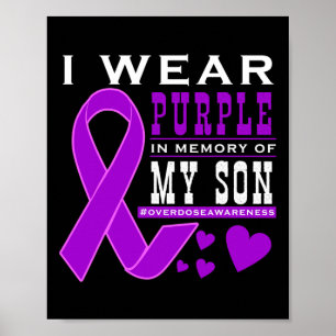 Póster Uso Morado En Memoria De Mi Hijo - Sobredosis Cons