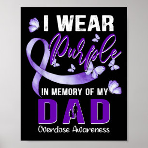 Póster Uso Morado En Memoria De Mi Padre Con Awarene Por