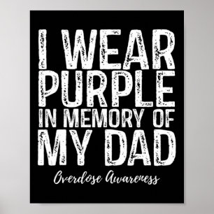 Póster Uso Morado En Memoria De Mi Padre Con Awarene Por