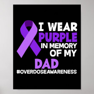 Póster Uso Morado En Memoria De Mi Padre Con Awarene Por