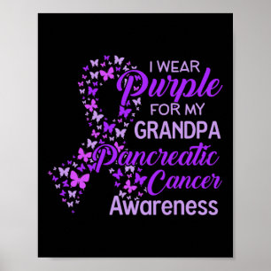 Póster Uso Morado Para Mi Abuelo Cáncer Pancreático 1