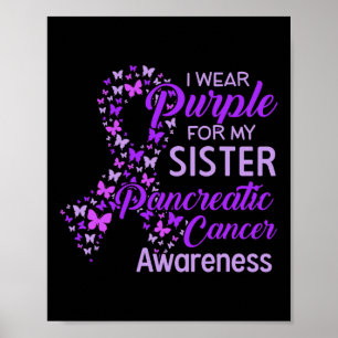 Póster Uso Morado Para Mi Hermana Cáncer Pancreático 1