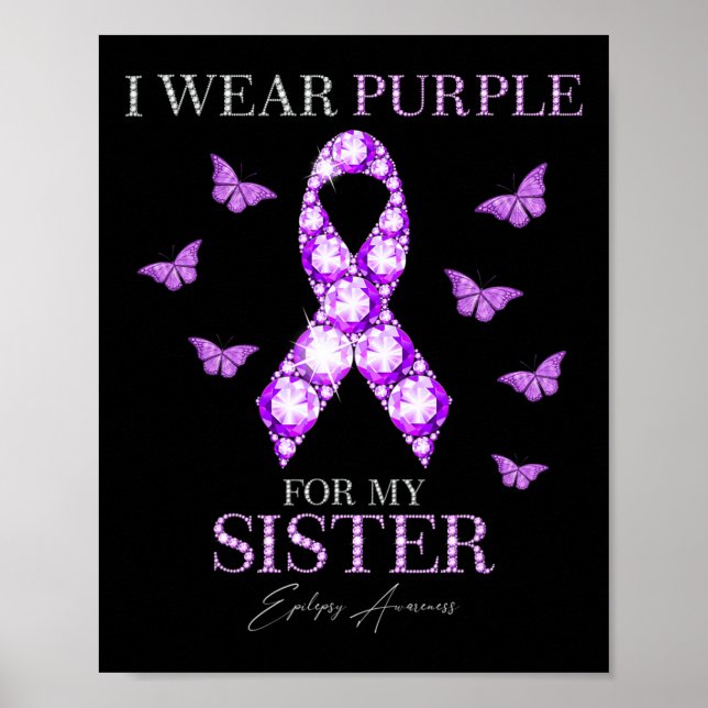 Póster Uso Morado Para Mi Hermana Epilepsia Awareness Mon (Frente)