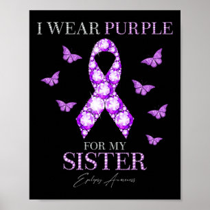 Póster Uso Morado Para Mi Hermana Epilepsia Awareness Mon
