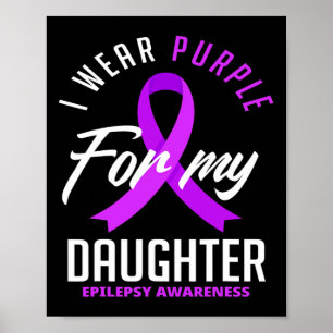 Póster Uso Morado Para Mi Hija Epilepsia Conciencia 1