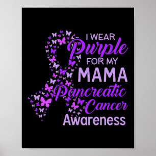 Póster Uso Morado Para Mi Mamá Cáncer Pancreático