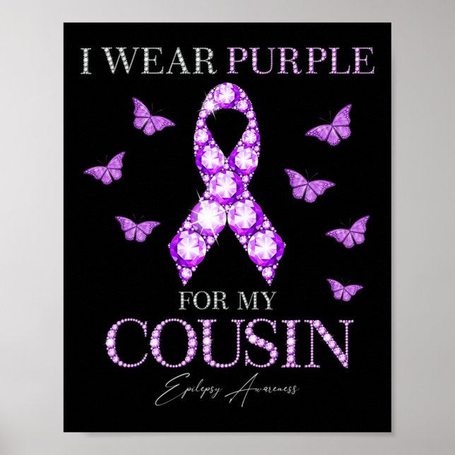 Póster Uso Morado Para Mi Primo Epilepsia Awareness Mon (Frente)