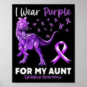 Póster Uso Morado Para Mi Tía Epilepsia Dinos De Concienc