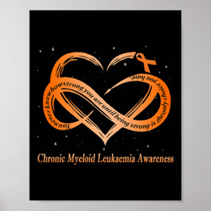 Póster Uso Naranja Para Guerrero De Leucemia Mieloide Cró