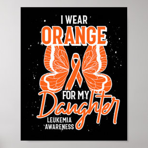 Póster Uso Naranja Para La Leucemia De Mariposa Hija A