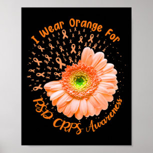 Póster Uso Naranja Para La Lucha De Sobrevivientes De Con