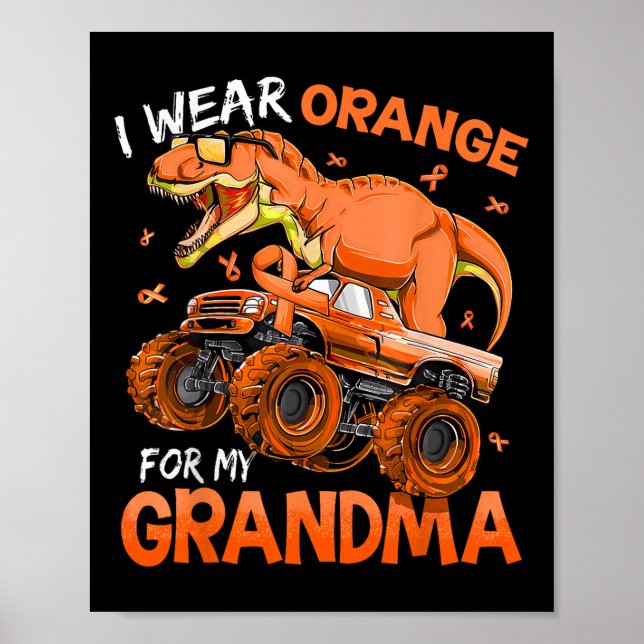 Póster Uso Naranja Para Mi Abuela De Esclerosis Múltiple  (Frente)