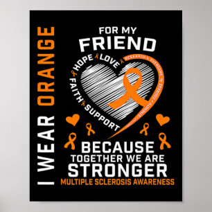 Póster Uso Naranja Para Mi Amigo Esclerosis Múltiple Awa