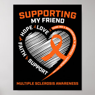 Póster Uso Naranja Para Mi Amigo Esclerosis Múltiple Awa