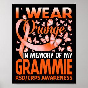 Póster Uso Naranja Para Mi Conciencia Grammie Rsd Crps