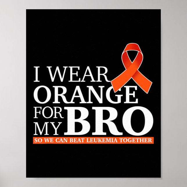 Póster Uso Naranja Para Mi Hermano Para Poder Superar La  (Frente)