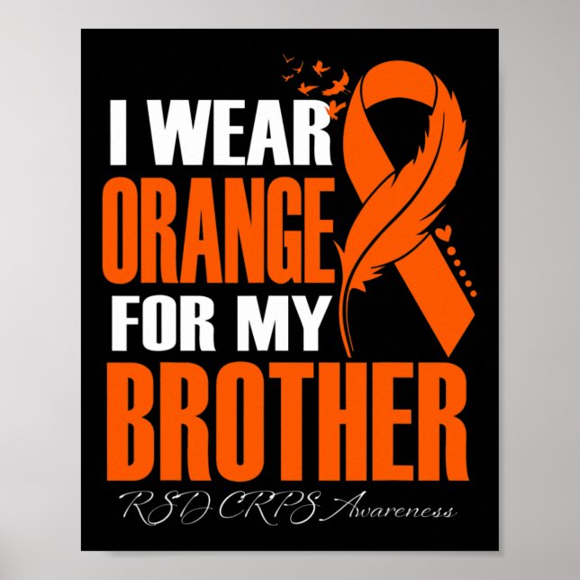 Póster Uso Naranja Para Mi Hermano Rsd Crps Awareness Fe (Frente)
