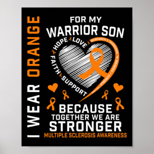 Póster Uso Naranja Para Mi Hijo Con Esclerosis Múltiple A