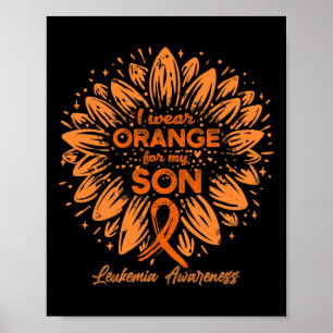 Póster Uso Naranja Para Mi Hijo Naranja Leucemia De Giras