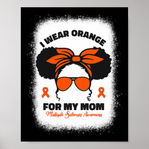 Póster Uso Naranja Para Mi Mamá Sra Esclerosis Múltiple A