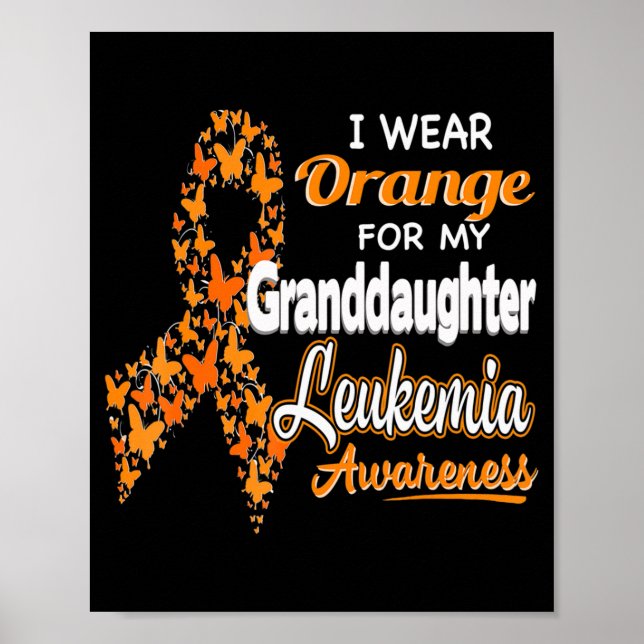 Póster Uso Naranja para mi Nieta Leukemia Aware (Frente)