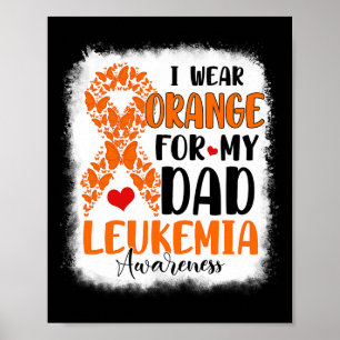 Póster Uso Naranja Para Mi Papá Mes De Conciencia Sobre L