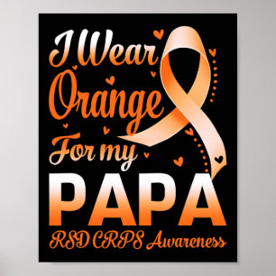 Póster Uso Naranja Para Mi Papá Rsd Crps Sensibilización 