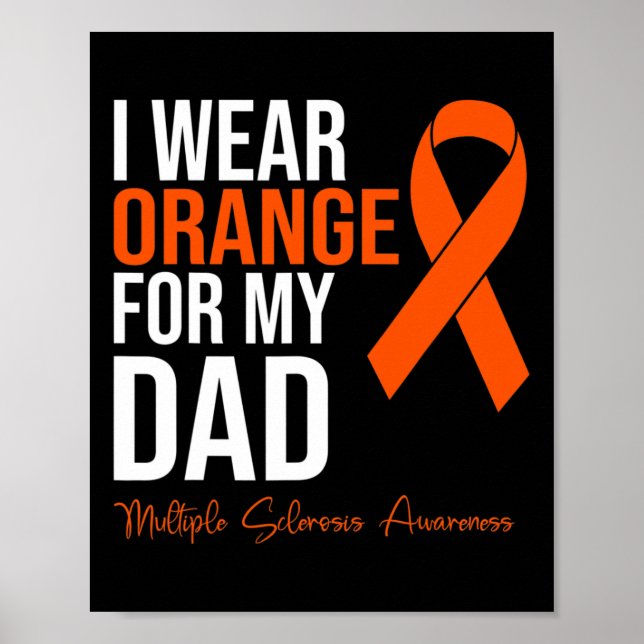 Póster Uso Naranja Para Mi Papá Señora Warrior Múltiple S (Frente)