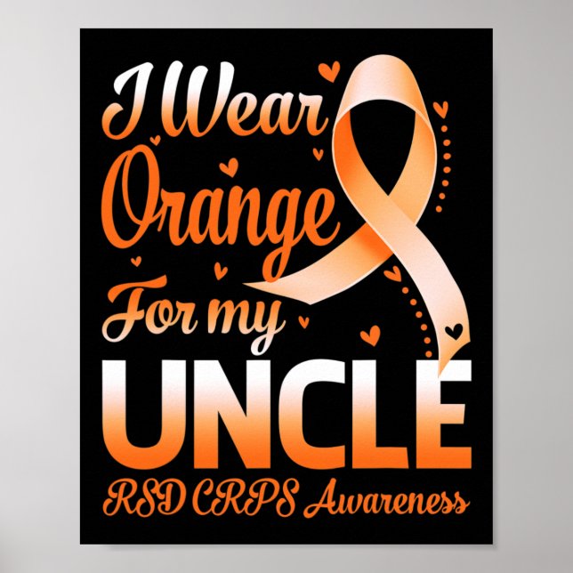 Póster Uso Naranja Para Mi Tío Rsd Crps Cinta De Concient (Frente)