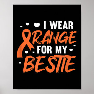 Póster Uso Naranja Por La Conciencia De La Leucemia De Mi