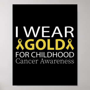 Póster Uso Oro Para Concienciar Sobre El Cáncer Infantil 