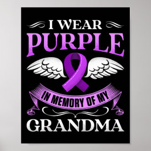 Póster Uso Púrpura En Memoria De Mi Abuela Dementia Hei