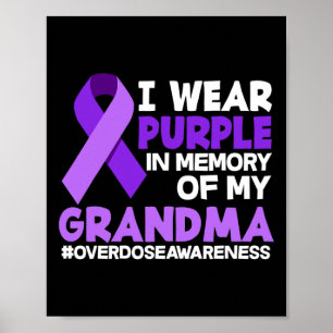 Póster Uso Púrpura En Memoria De Mi Abuela Sobredosis Awa