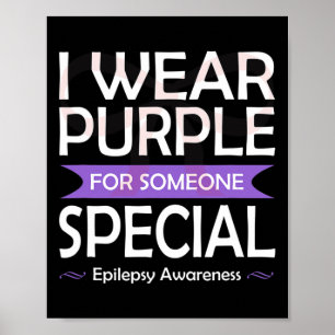 Póster Uso Púrpura Para Alguien Especial Epilepsia Awaren