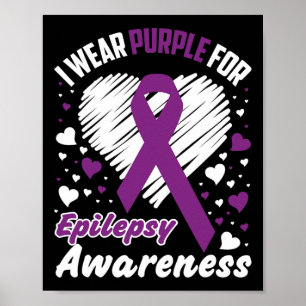 Póster Uso Púrpura Para Conciencia Epilepsia