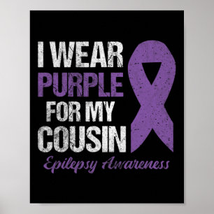 Póster Uso Púrpura Para Concienciación Sobre Epilepsia De