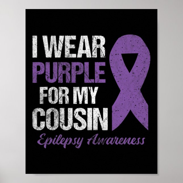 Póster Uso Púrpura Para Concienciación Sobre Epilepsia De (Frente)
