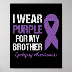 Póster Uso Púrpura Para Concienciación Sobre Epilepsia He
