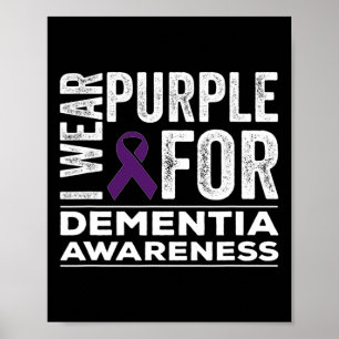 Póster Uso Púrpura Para Dementia Awareness Heimerheimer