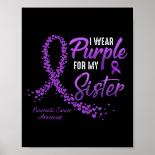 Póster Uso Púrpura Para HERMANA Awarene De Cáncer Pancreá